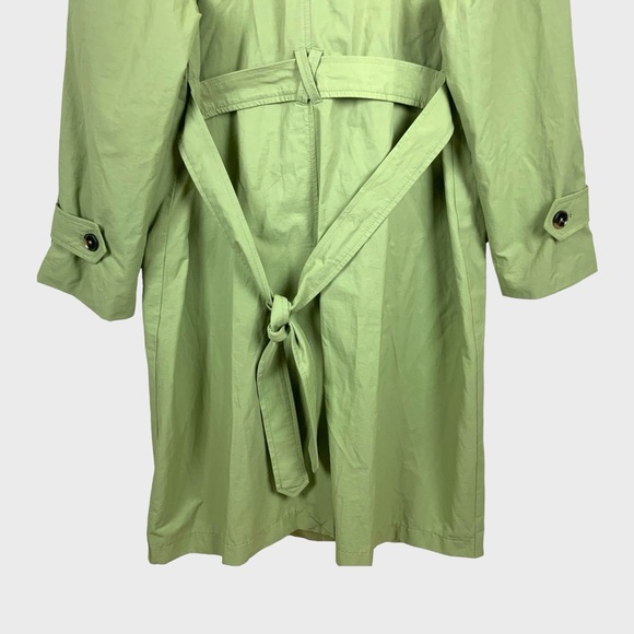 Bershka Cotton Trench Coat in Khaki Green - Picture 7 of 12